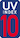 uv 9.8 index rounded